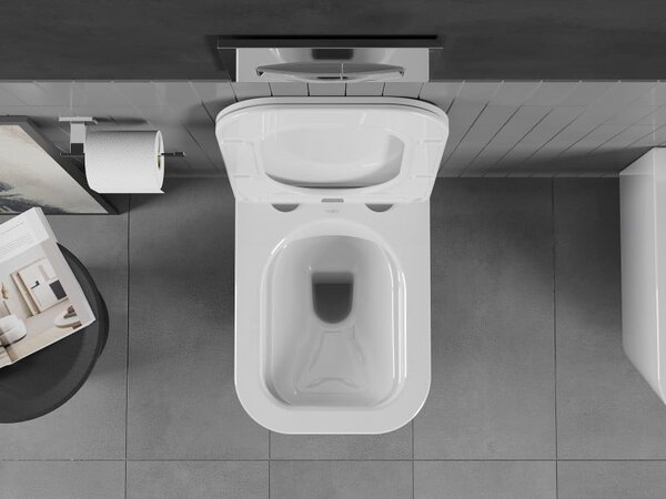 Mexen Teo miska wc Rimless z deską wolnoopadającą slim, duroplast, biała połysk - 30850600