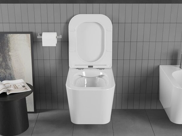 Mexen Teo miska wc Rimless z deską wolnoopadającą slim, duroplast, biała połysk - 30850600