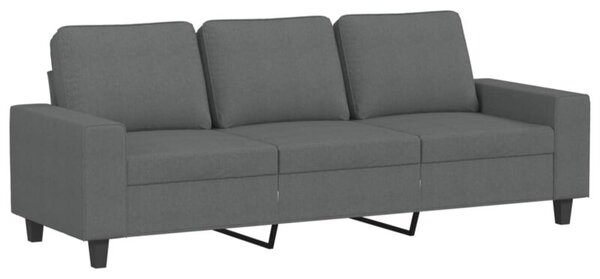 Sofa 3-osobowa, ciemnoszara, 180 cm, tapicerowana tkaninÄ