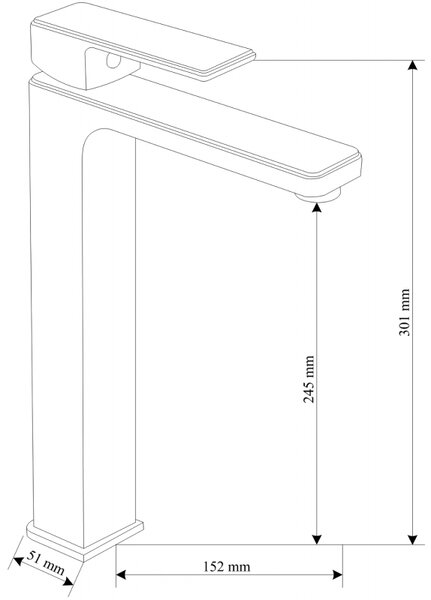Mexen Mino R45 zestaw wannowy, czarny - 72413R45-70