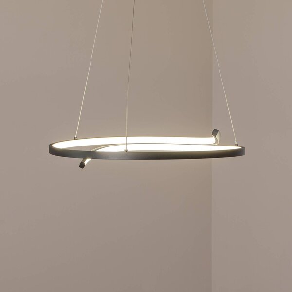 Lampa wisząca Lorenzo Milagro Lighting, czarny, salon / jadalnia, metal, nowoczesny