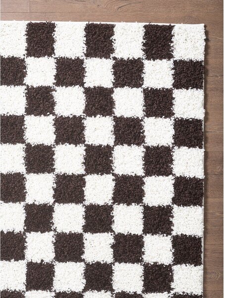 Brązowy/kremowy dywan 80x150 cm Grida – ESTE
