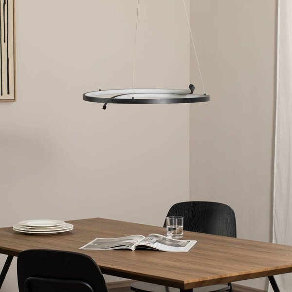 Lampa wisząca Lorenzo Milagro Lighting, czarny, salon / jadalnia, metal, nowoczesny
