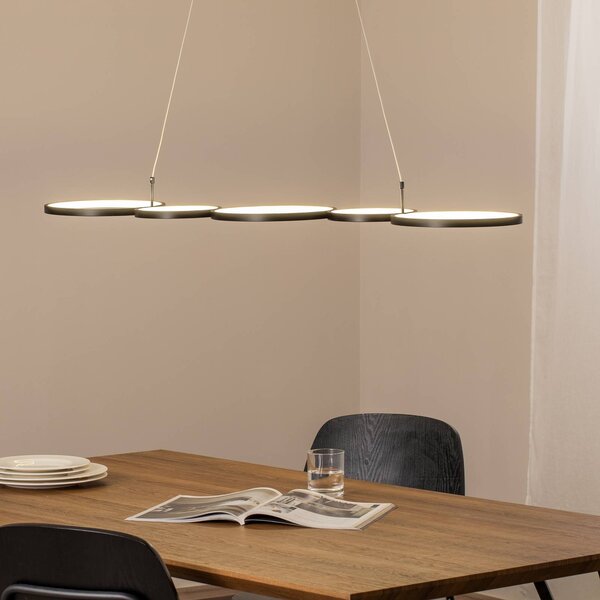 Lampa wisząca Olympia Milagro Lighting, czarny, salon / jadalnia, metal, nowoczesny