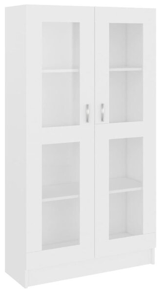 Witryna, biała, 82,5x30,5x150 cm, materiał drewnopochodny