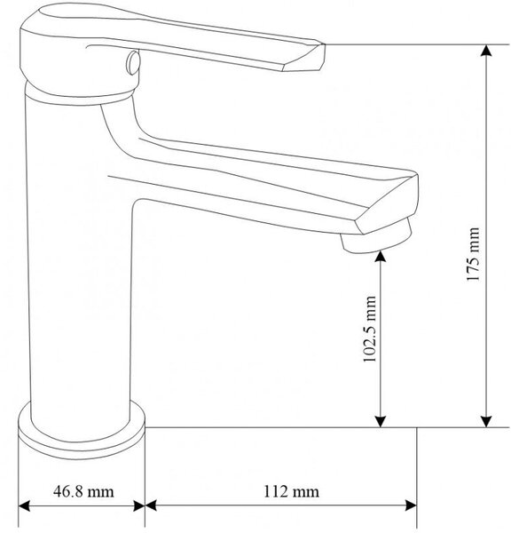 Mexen Sabre bateria umywalkowa, czarna - 72100-70