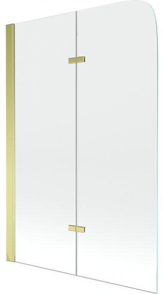 Mexen Felix parawan nawannowy 2-skrzydłowy 80 x 140 cm, transparent, złoty - 890-080-002-50-00