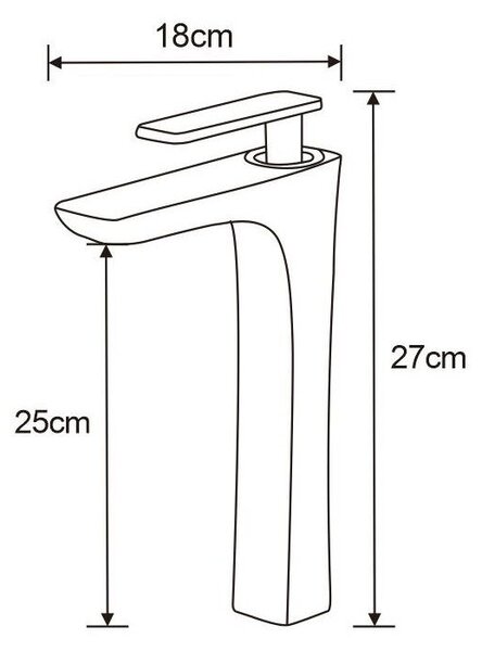 Mexen Indus bateria umywalkowa wysoka, biała/złota - 744610-25