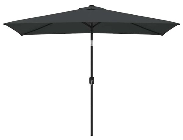 Parasol ogrodowy na metalowym słupku, 300 x 200 cm, antracytowy