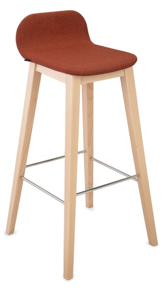 Drewniany Hoker Malmo T 4HW z tapicerowanym siedziskiem