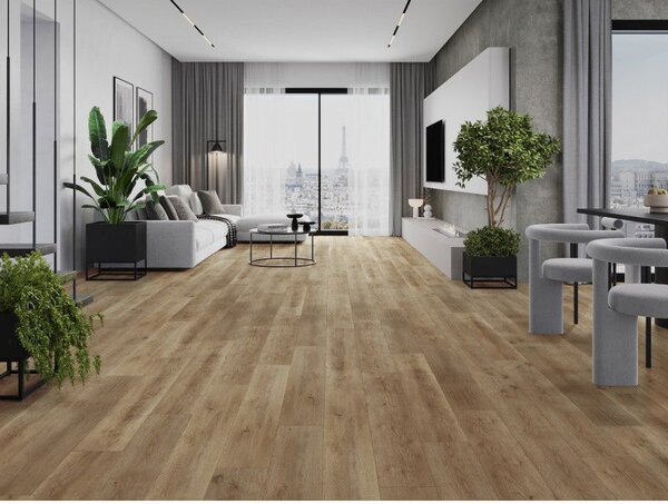 Mexen Spirit Lake panele winylowe 1240 x 182 mm SPC 6,5 mm, podkład IXPE 1,5 mm, 4 V-Fuga, Dąb - F1001-1240-182-505-4V1-01