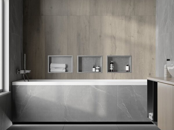 Mexen X-Wall-R półka wnękowa z kołnierzem 30 x 20 cm, inox - 1910302010