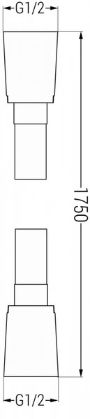Mexen wąż prysznicowy 175 cm, czarny - 79475-70