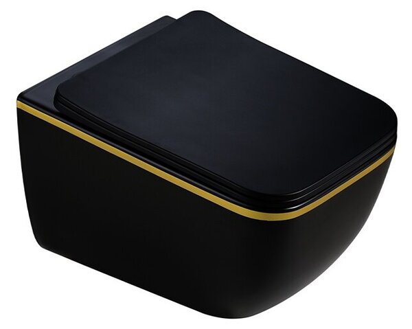 Miska WC HYDROSAN YUZU-MTB-GL-TR-03 Prostokątny Czarny mat