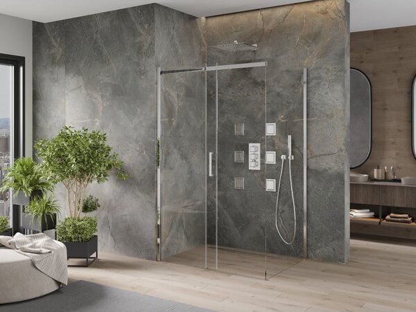 Mexen Omega kabina prysznicowa rozsuwana 100 x 80 cm, transparent, chrom - 825-100-080-01-00