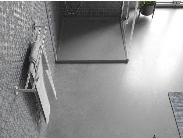 Mexen Amon brodzik kwadratowy SMC 80 x 80 cm, szary - 4F618080