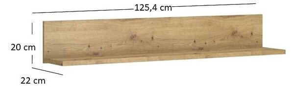 Wisząca Półka Na Książki Dąb Artisan P3-M22