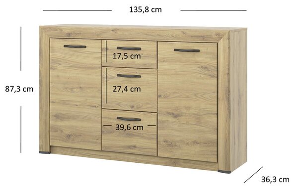 Komoda z szafkami i szufladami D1-E29