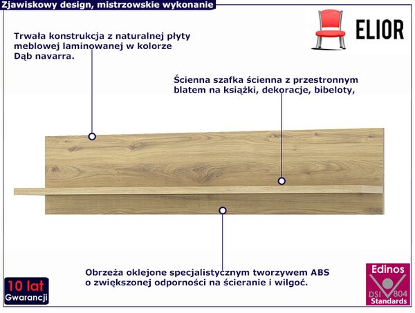 Półka ścienna na dekoracje L9-W13