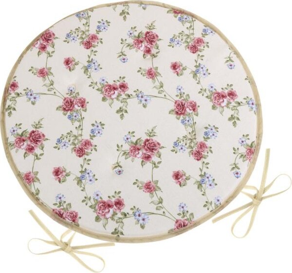 Poduszka DITA okrągła gładka - średnica 40 cm - kremowa, różowa, beżowa