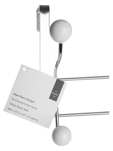 Metalowy wieszak na drzwi w kolorze srebra 40,5 cm Jaxen – Premier Housewares
