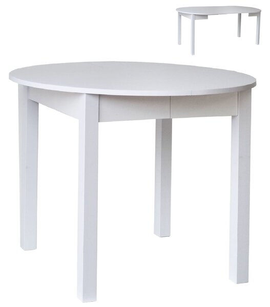 Stół 80/170 cm okrągły rozkładany, blat 1,8 cm, nogi Drewniane „ Kwadratowe ” PROMOCJA I ArtDHome