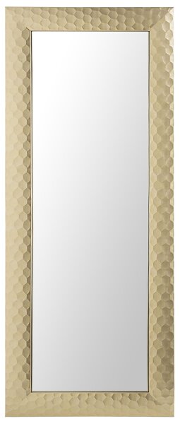 Lustro prostokątne wysokie wiszące 50 x 130 cm złota rama Antibes Beliani