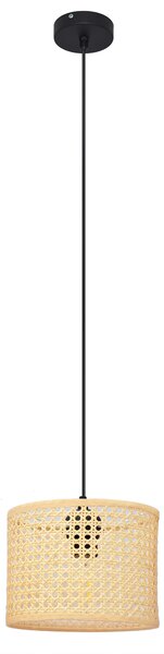 Lampa wisząca pojedyncza ALBA RATTAN W-KM 2015/1 BK + RATTAN