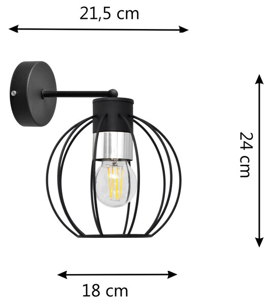 Kinkiet loft STARLIGHT KK-1399/1 BK+CH