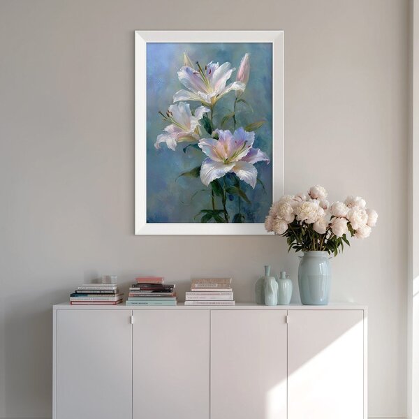 Obraz drukowany z ramą w zestawie 56x75 cm Lilies – Styler