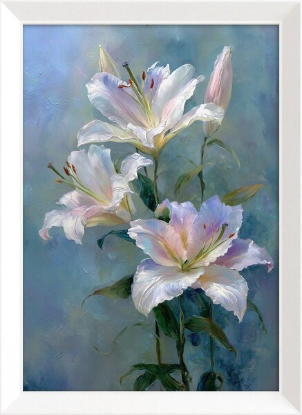 Obraz drukowany z ramą w zestawie 56x75 cm Lilies – Styler