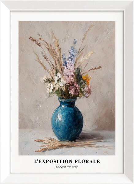 Obraz drukowany z ramą w zestawie 56x75 cm Blue Vase – Styler