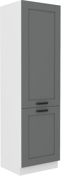 Wysoka szafka kuchenna słupek LUNA 60 DK-210 2F Szary/Biały