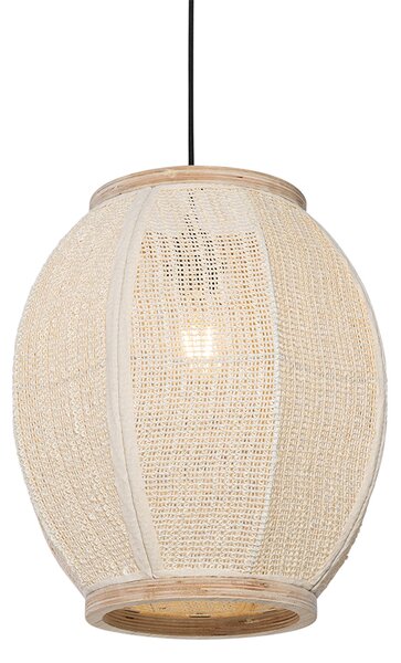 Orientalna lampa wisząca naturalna 35 cm - Rob Oswietlenie wewnetrzne