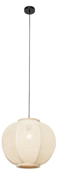 Inteligentna lampa wisząca z naturalnej tkaniny 48 cm z Wifi G95 - Rob