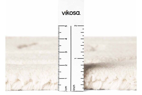 Kremowy wełniany okrągły dywan tkany ręcznie ø 120 cm Arcura – Vikosa