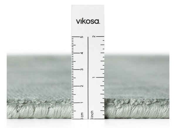 Jasnoniebieski okrągły dywan z wiskozy tkany ręcznie ø 120 cm Noemi – Vikosa