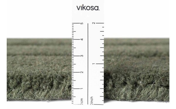 Ciemnozielony wełniany okrągły dywan tkany ręcznie ø 120 cm Arcura – Vikosa