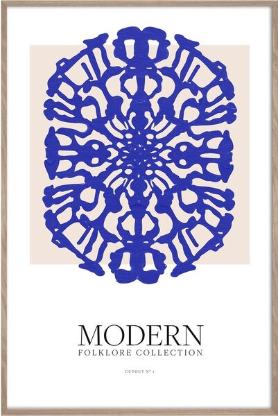 Obraz drukowany z ramą w zestawie 60x90 cm Blue Folklore – Styler