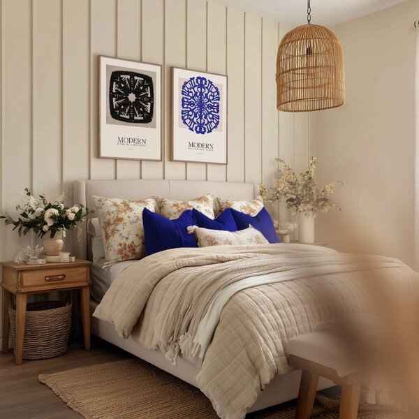 Obraz drukowany z ramą w zestawie 60x90 cm Blue Folklore – Styler