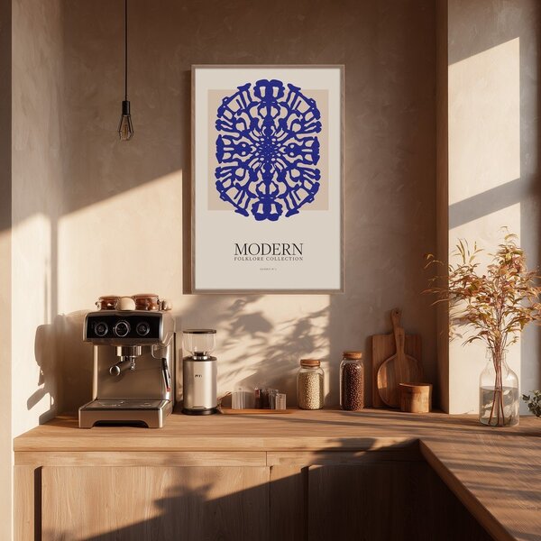 Obraz drukowany z ramą w zestawie 60x90 cm Blue Folklore – Styler