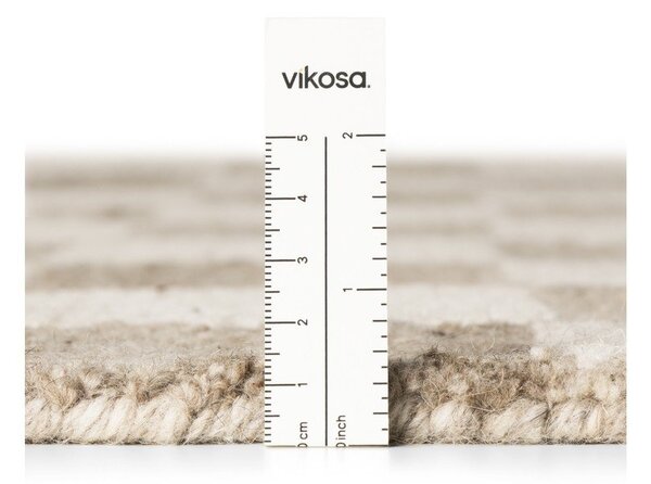 Kremowy wełniany dywan tkany ręcznie 160x230 cm Boho 1.0 Quadra – Vikosa