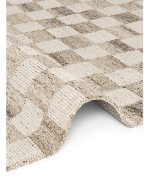 Kremowy wełniany dywan tkany ręcznie 160x230 cm Boho 1.0 Quadra – Vikosa