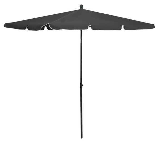 Parasol ogrodowy na słupku, 210x140 cm, antracytowy