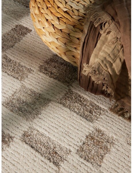 Kremowy wełniany dywan tkany ręcznie 200x300 cm Boho 1.0 Structa – Vikosa