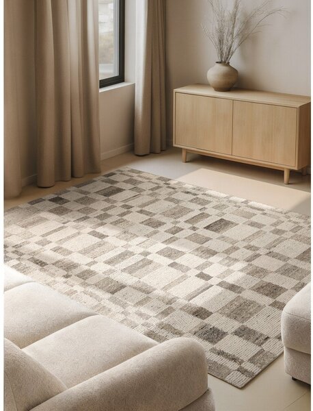 Kremowy wełniany dywan tkany ręcznie 200x300 cm Boho 1.0 Structa – Vikosa