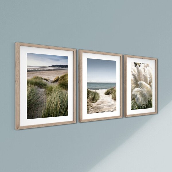 Obrazy zestaw 3 szt. drukowane z ramą w zestawie 30x40 cm Tranquil – Styler