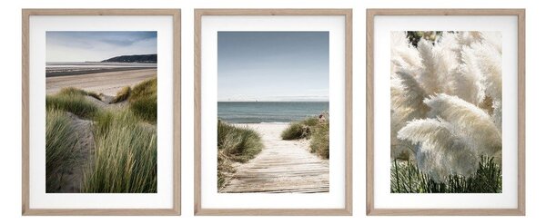 Obrazy zestaw 3 szt. drukowane z ramą w zestawie 30x40 cm Tranquil – Styler