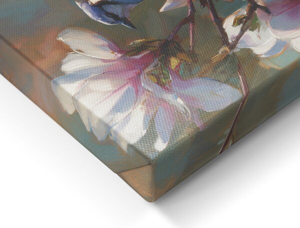 Obraz drukowany na płótnie 32x32 cm Bluejay & Blossom – Styler