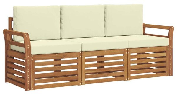 Zestaw mebli ogrodowych z litego drewna akacjowego - modułowa sofa na świeżym powietrzu